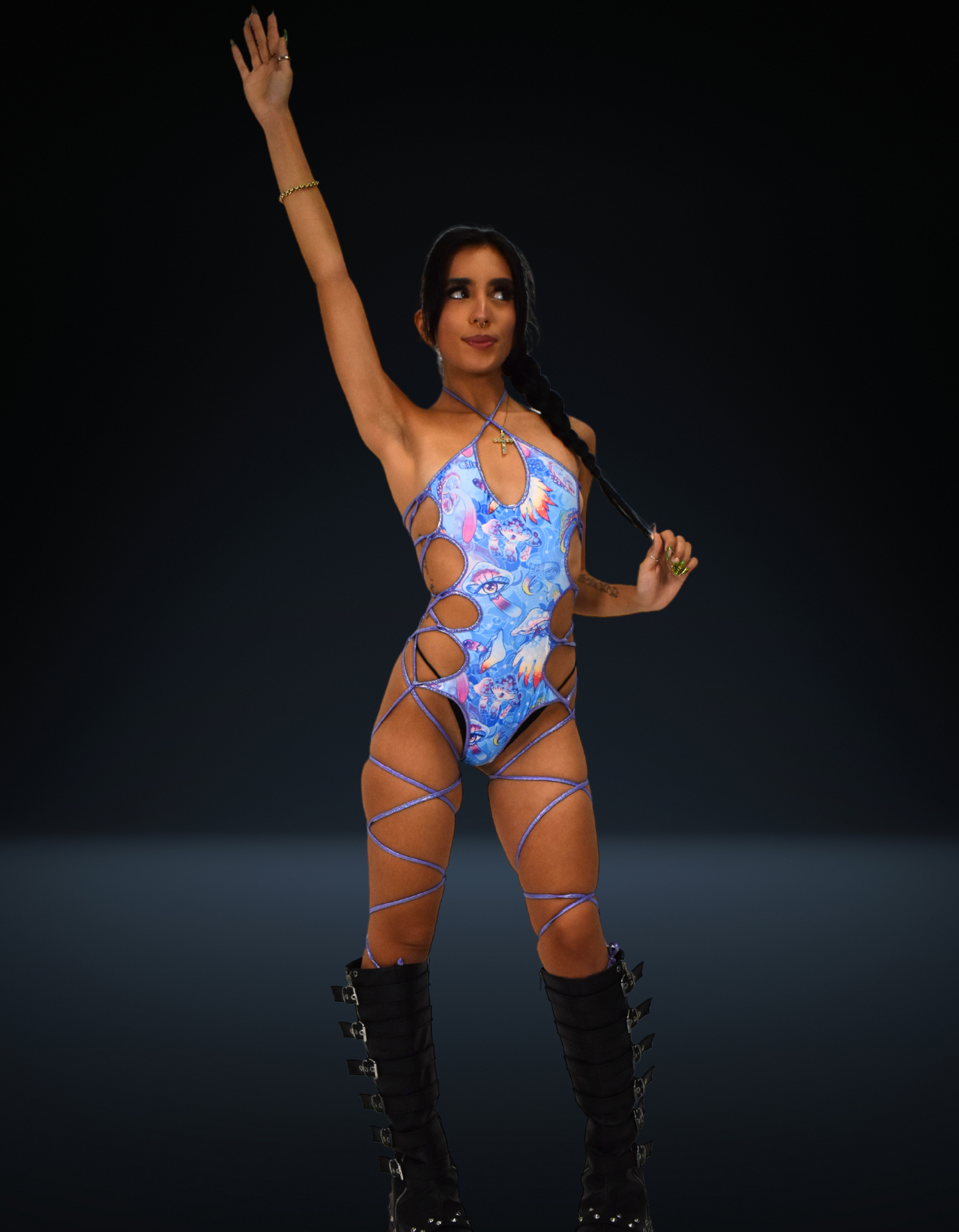 Mystic Mushy Lace Up Bodysuit