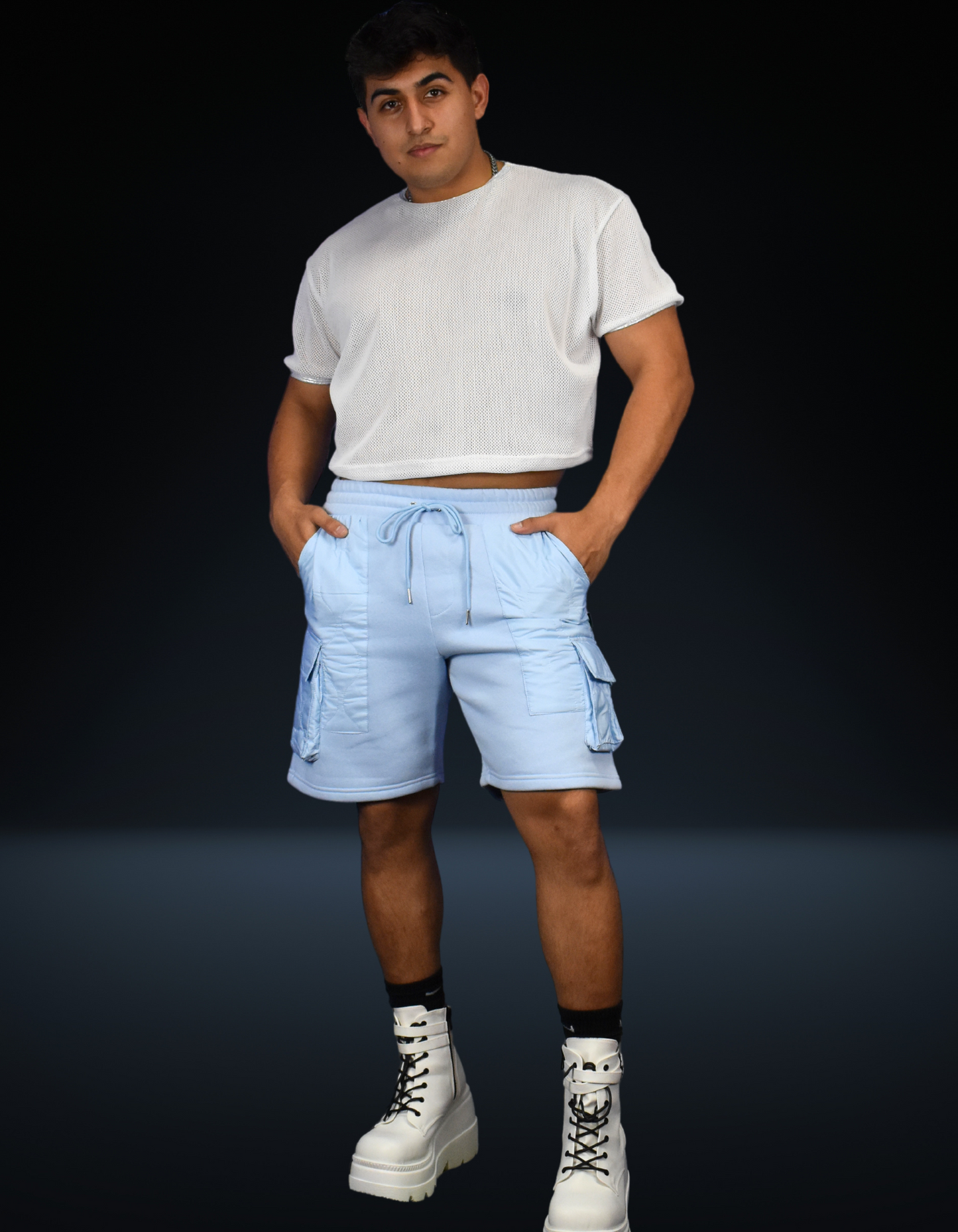 Hybrid Shorts Baby Blue