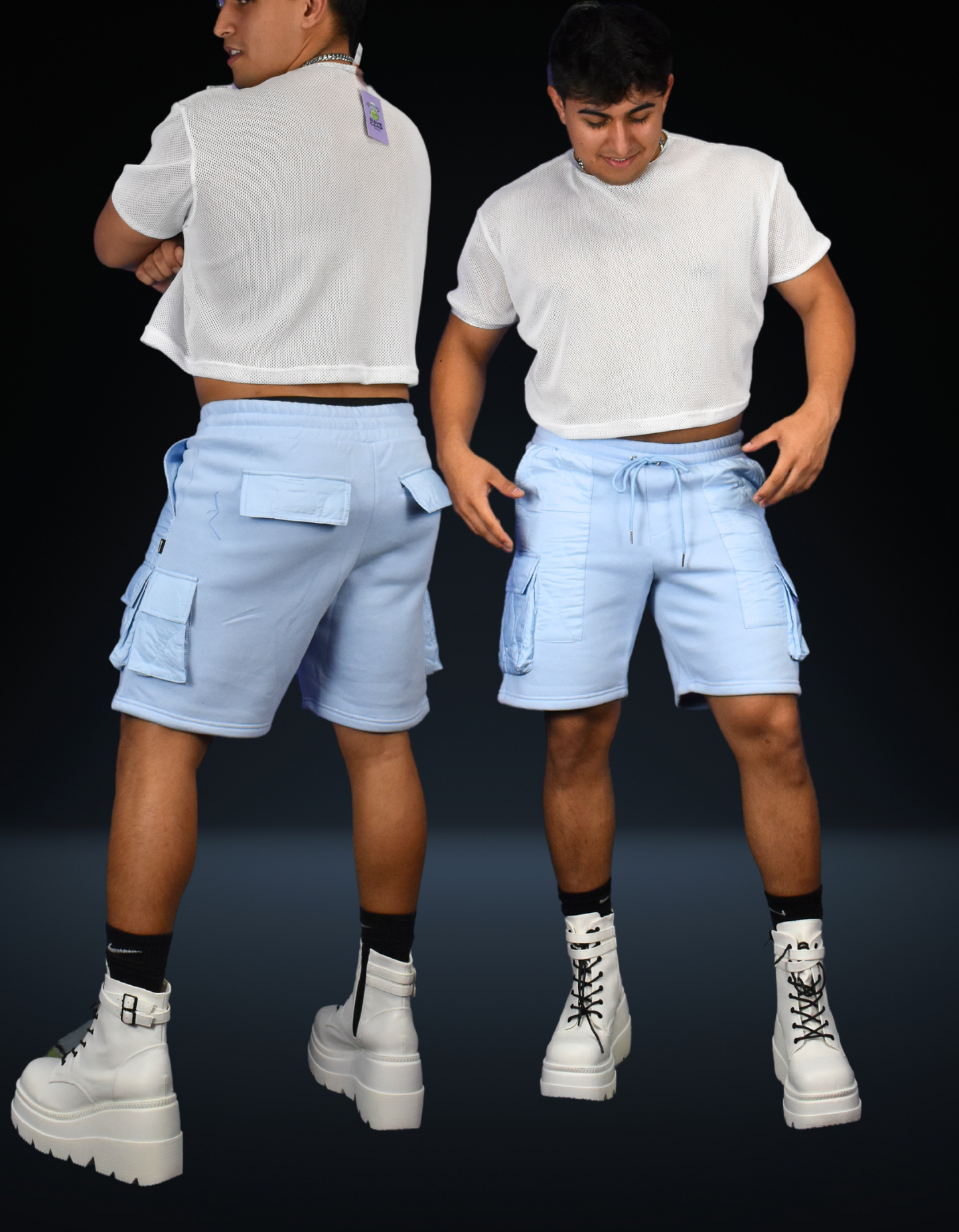 Hybrid Shorts Baby Blue