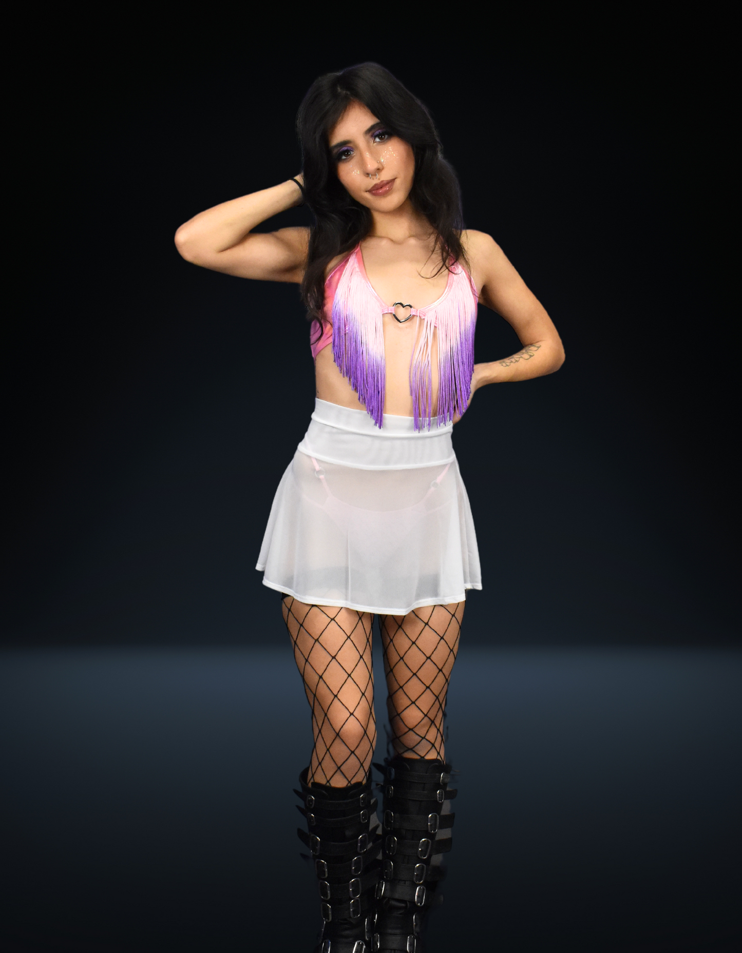 Mesh Skater Skirt