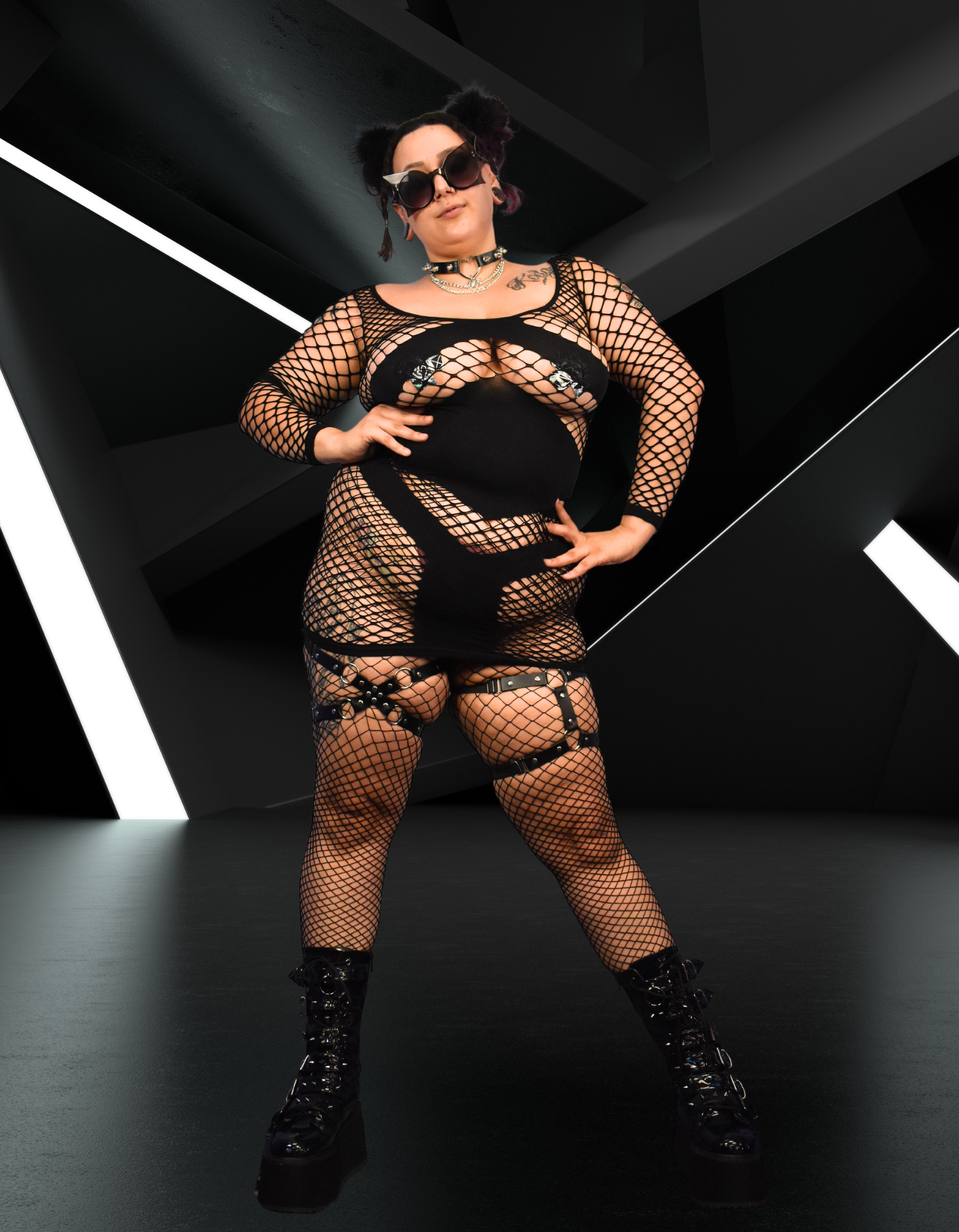 Queen Diamond Sexy Fishnet Dress Queen Diamond Sexy Fishnet Dress