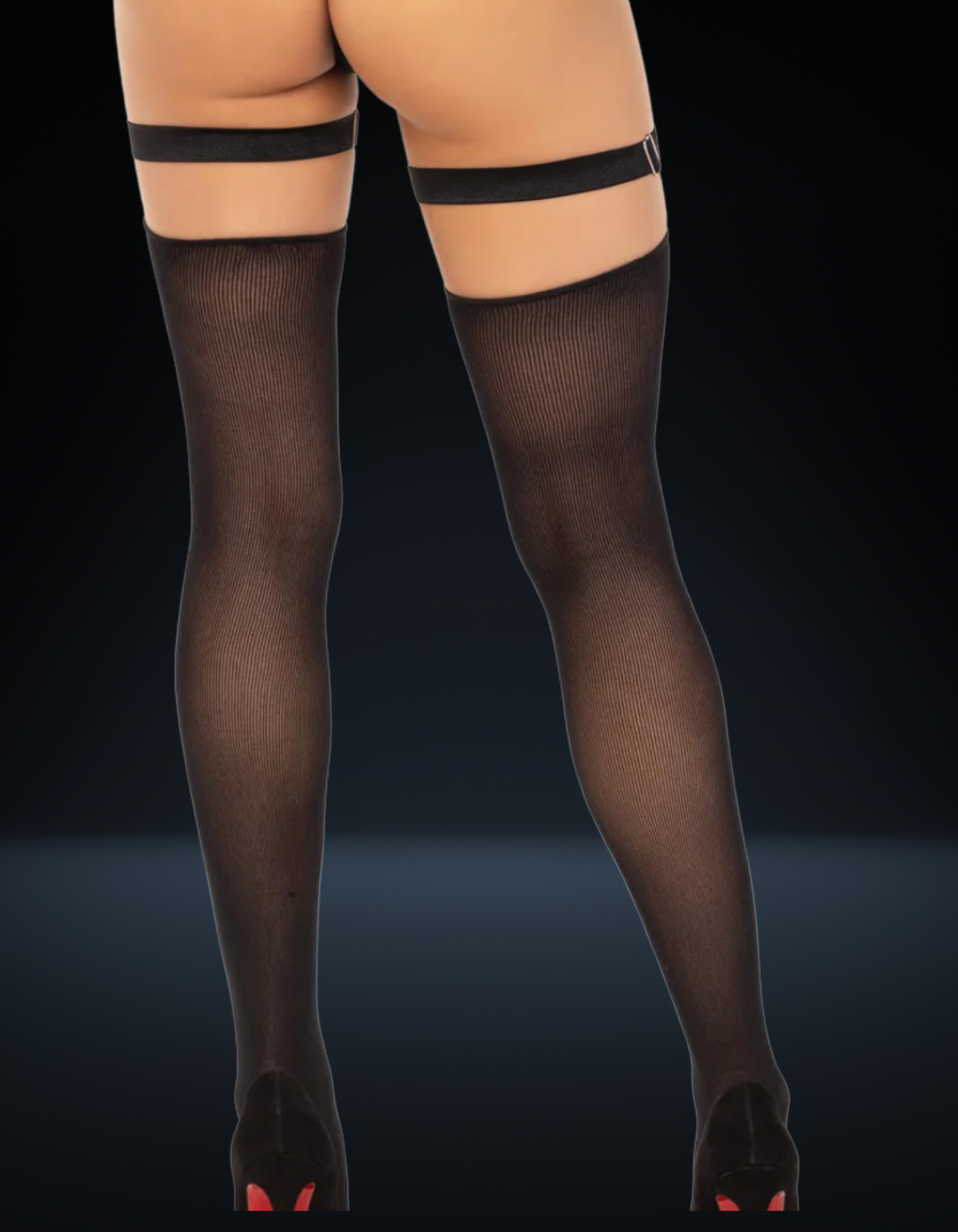 Heart Garter Thigh High Socks
