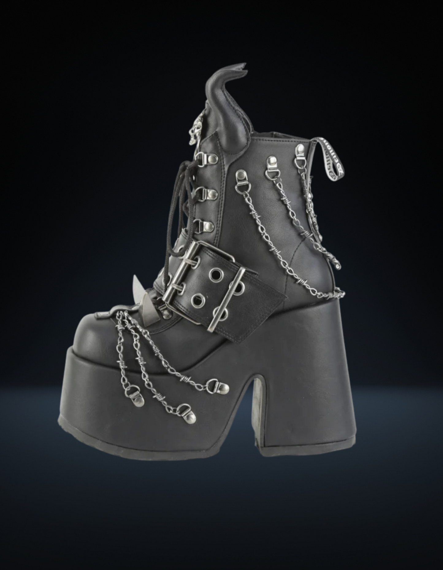 Demonia Black Horn Platform