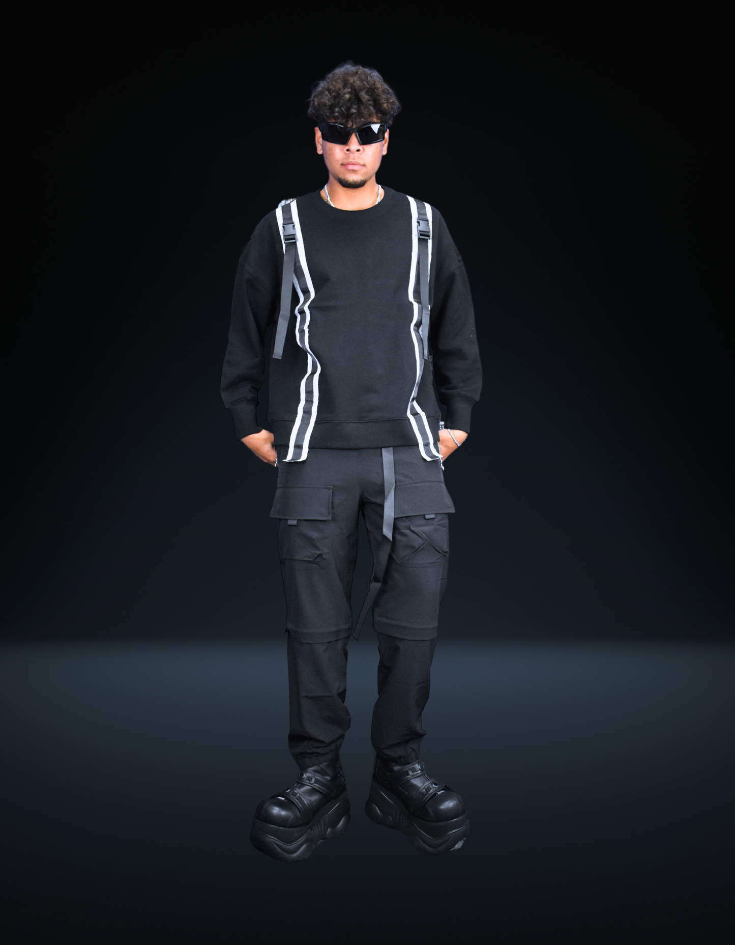 Lucky Stripe Reflective Cargo Pants