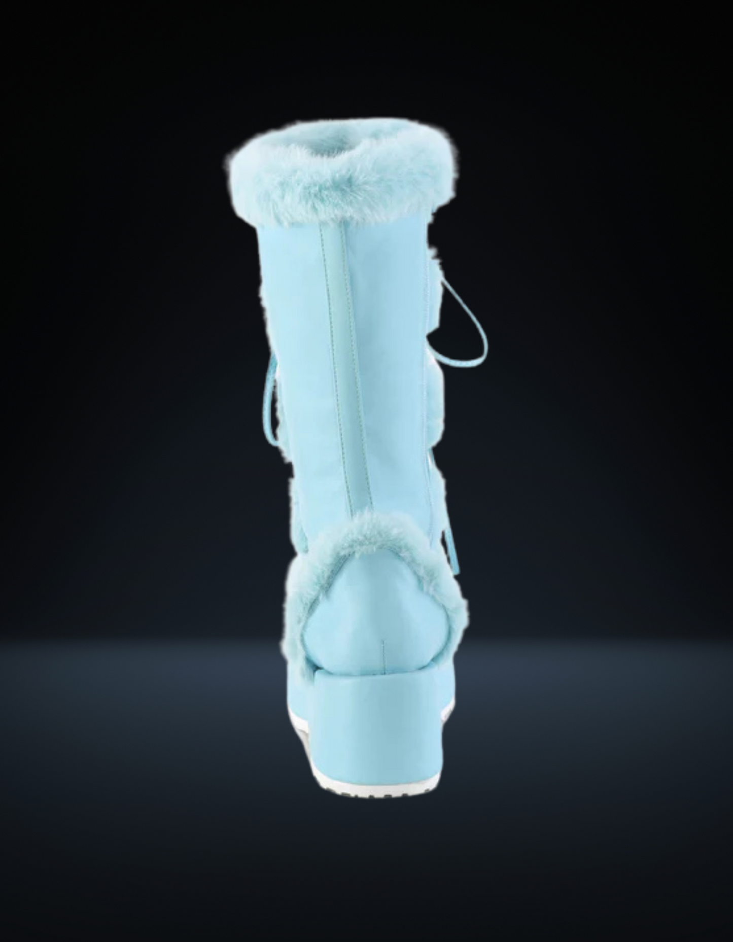 Demonia Blue Fur Boot
