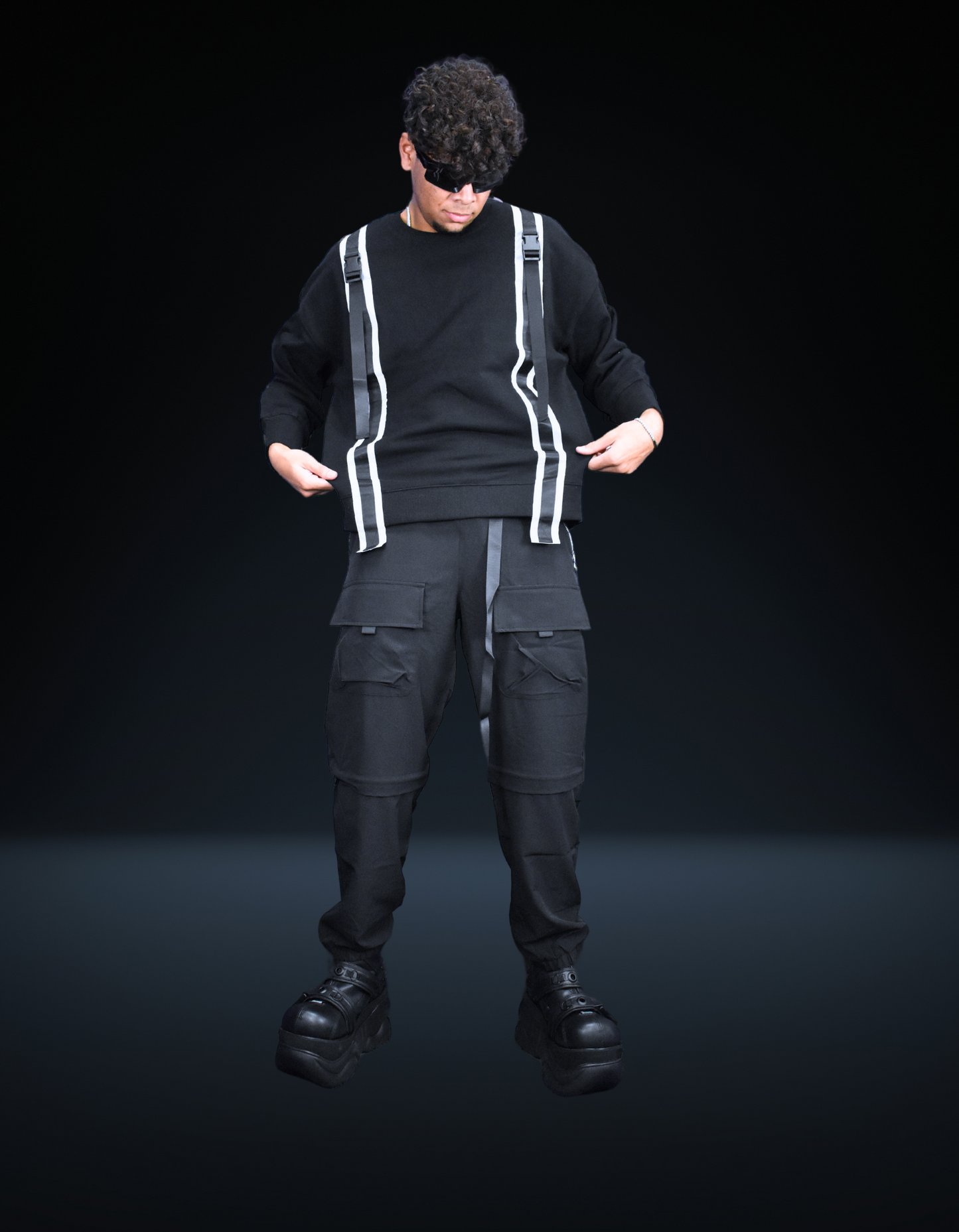 Lucky Stripe Reflective Cargo Pants