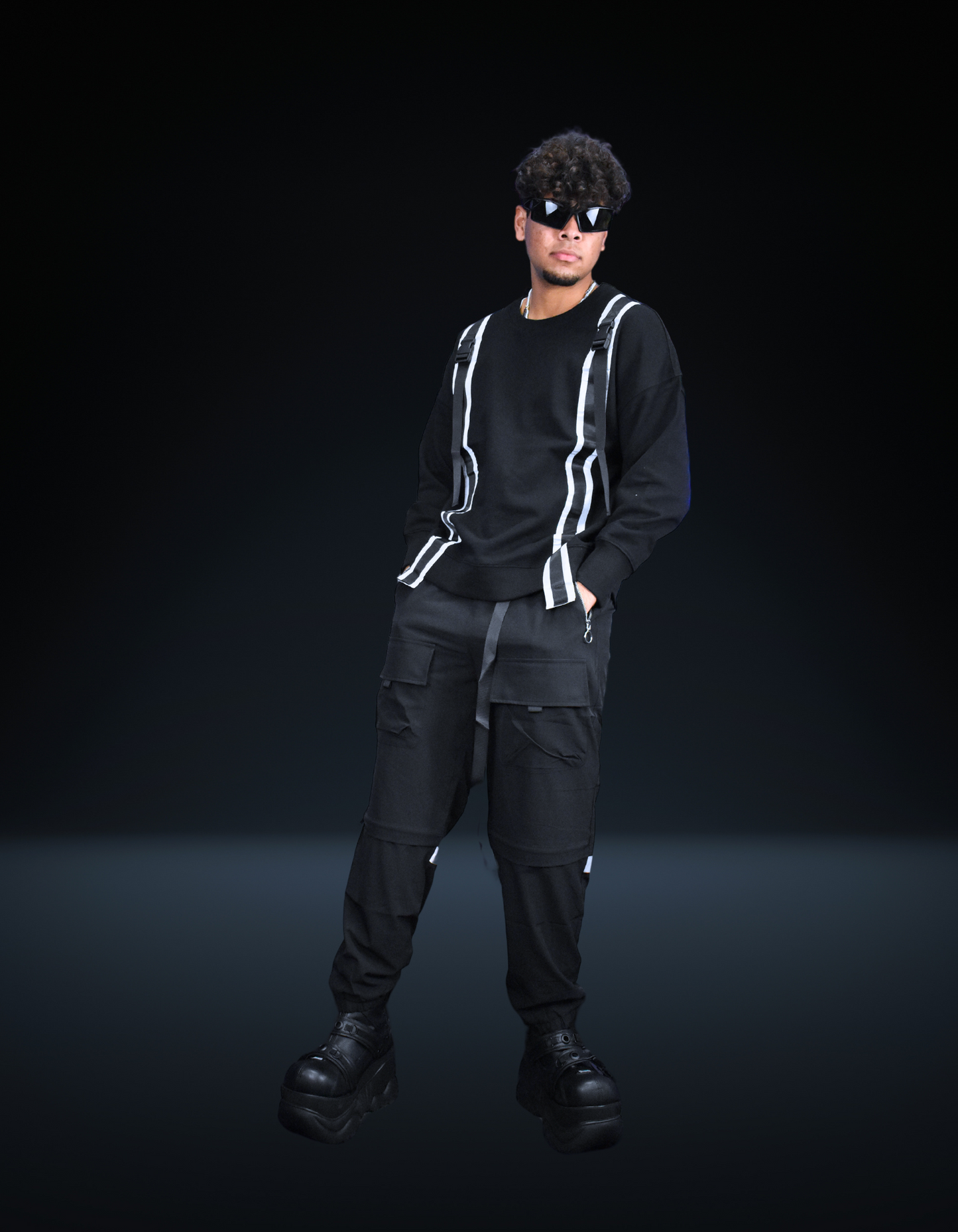 Lucky Stripe Reflective Cargo Pants