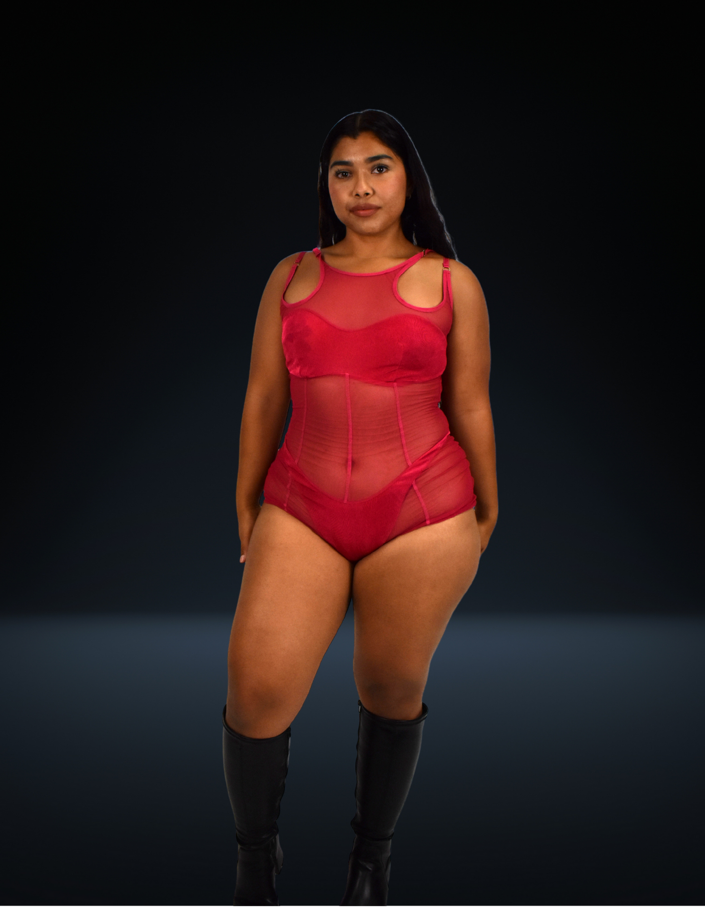 Red Card Mesh Romper