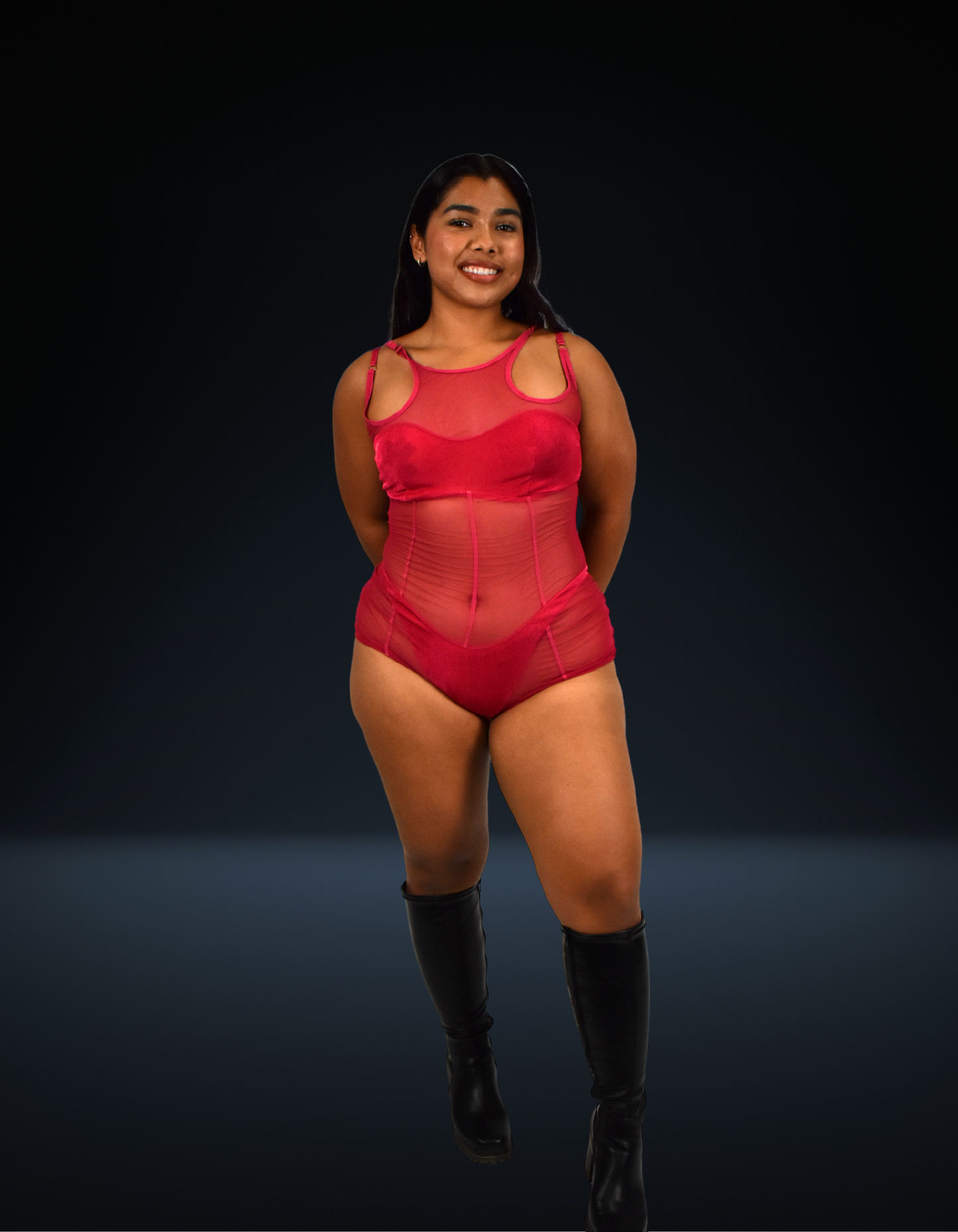 Red Card Mesh Romper