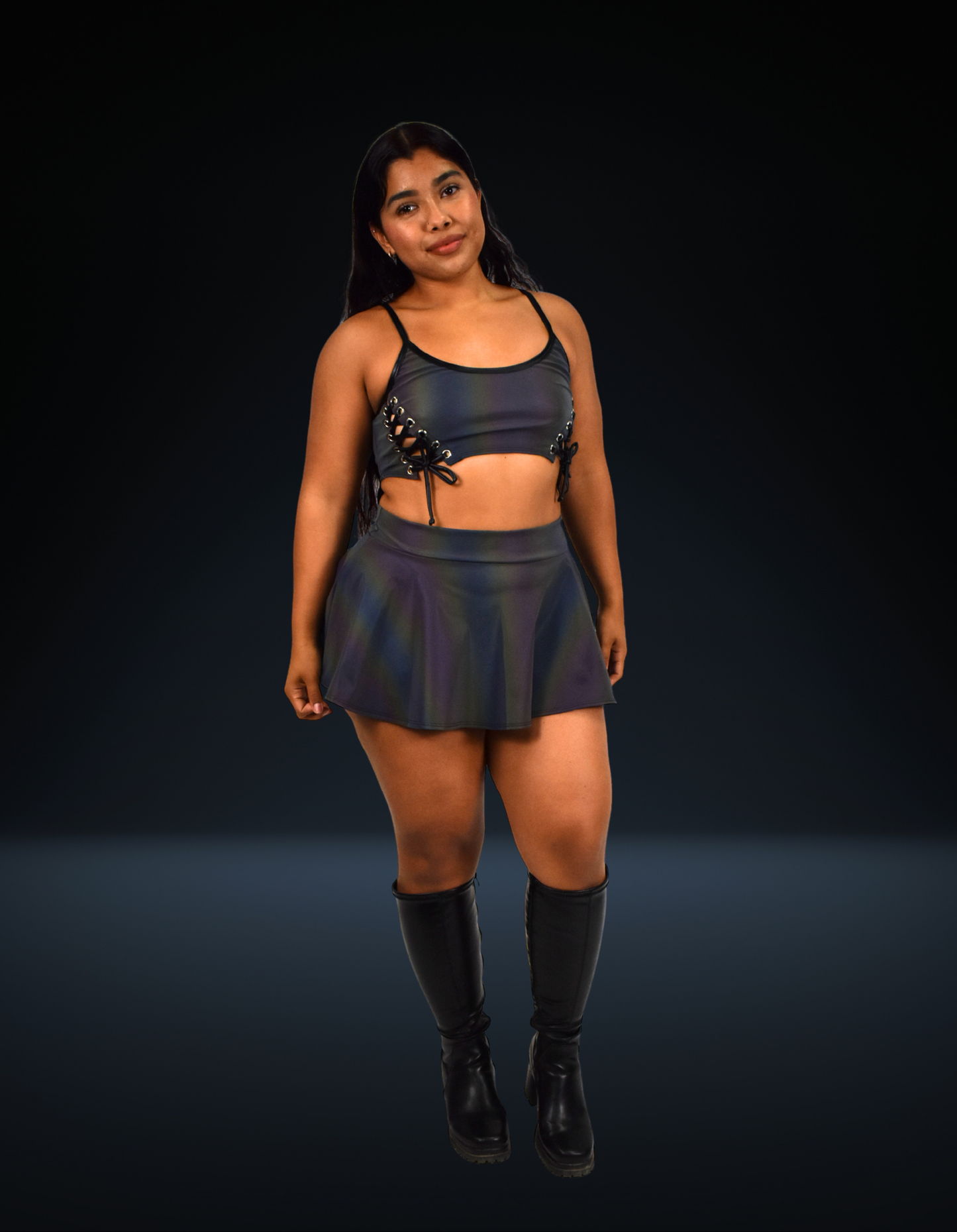 Reflective Tie Top