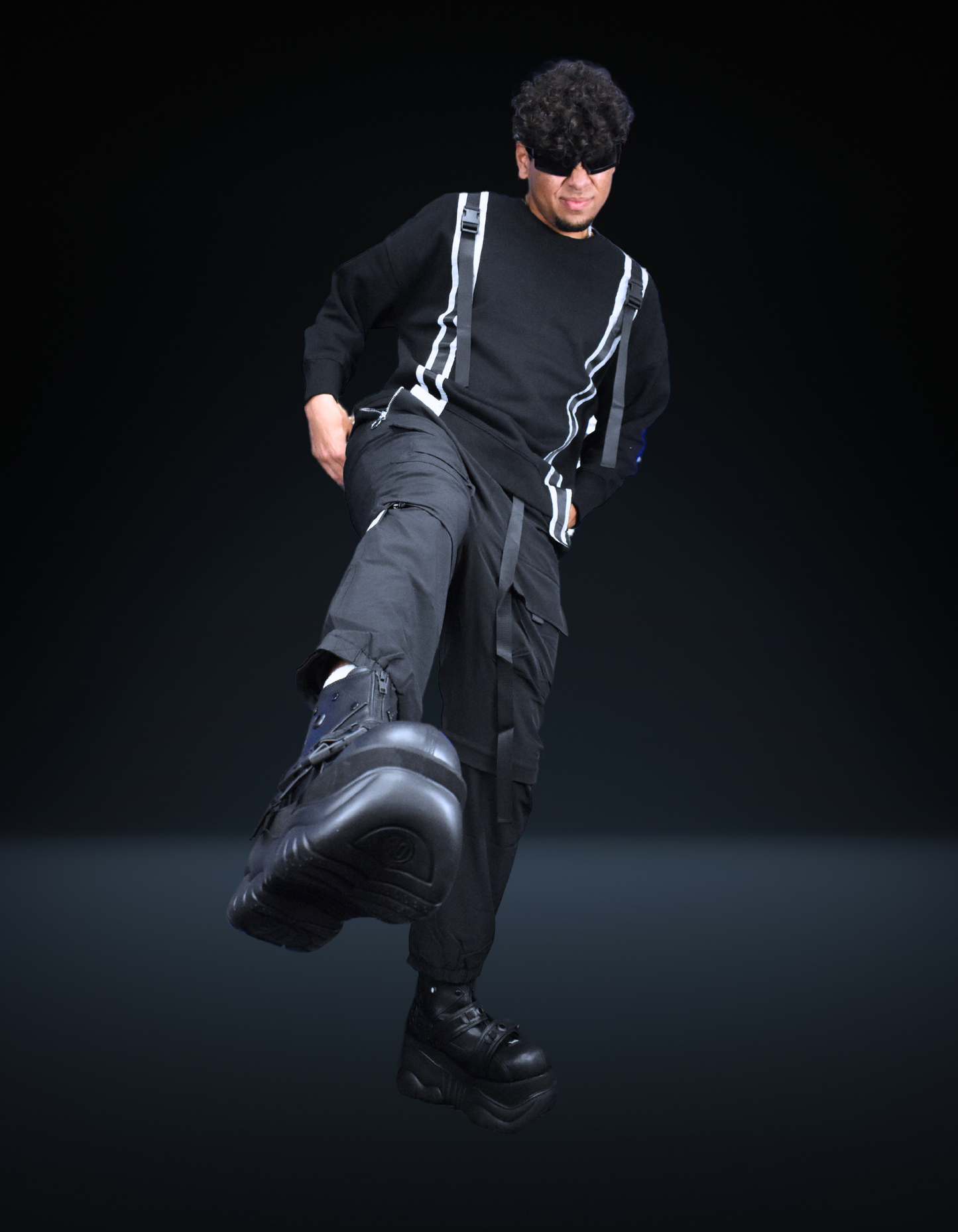 Lucky Stripe Reflective Cargo Pants