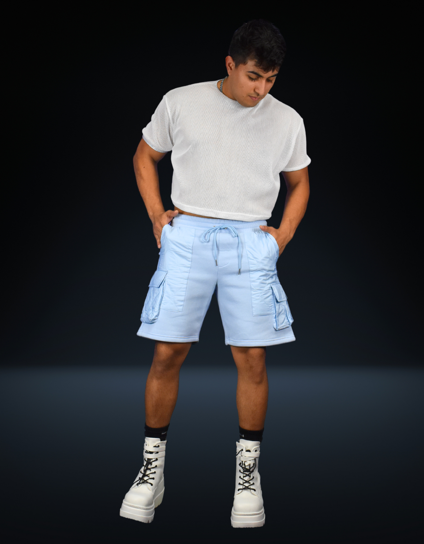 Hybrid Shorts Baby Blue