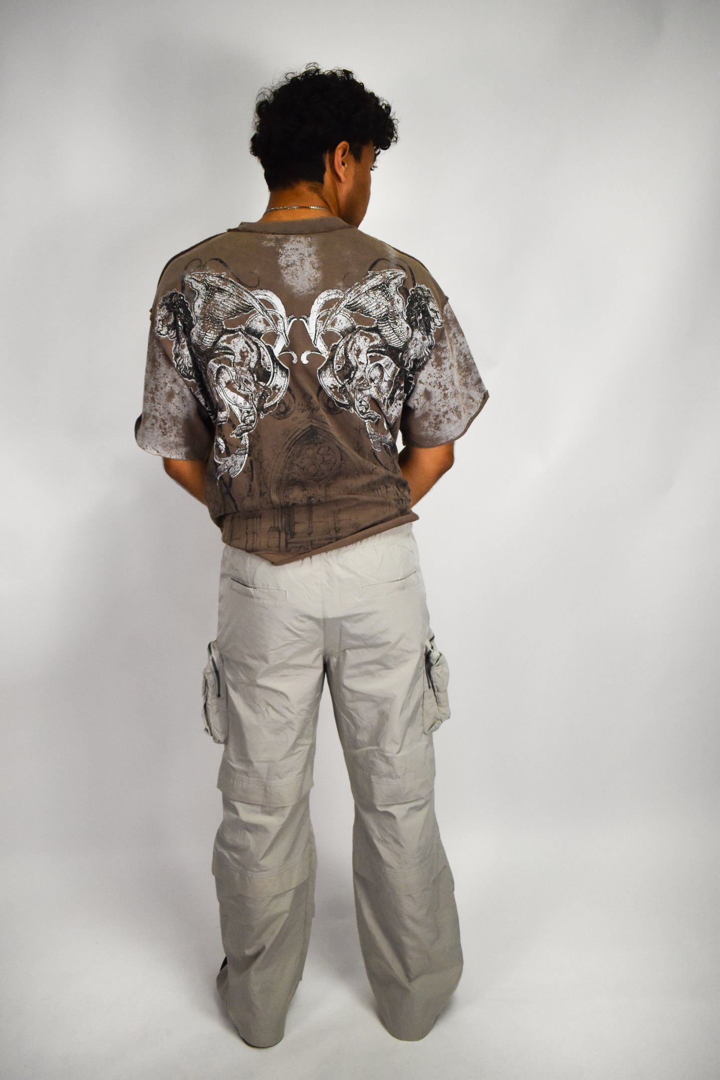 Multi Gray Cargo Pants