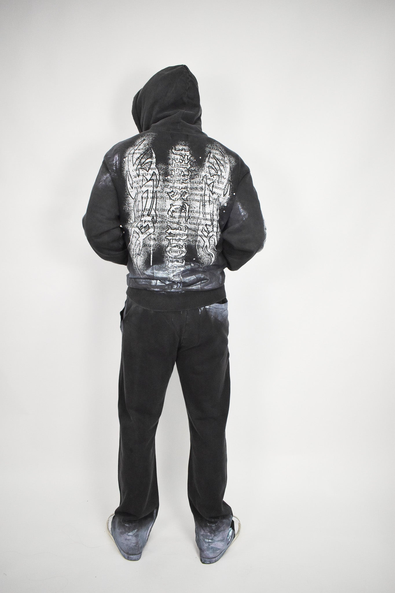 Y2K White Flame Zip Up Hoodie