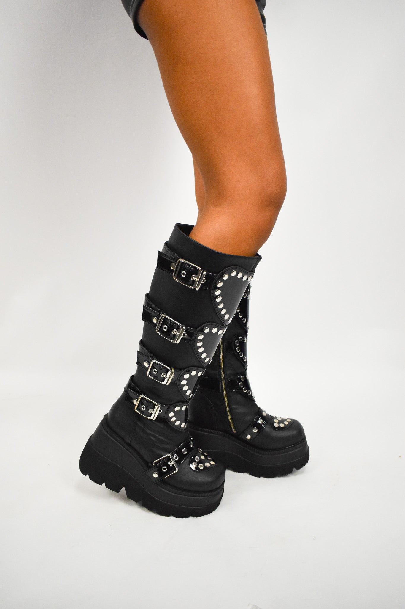 Demonia 4 Hearts Platform Boot