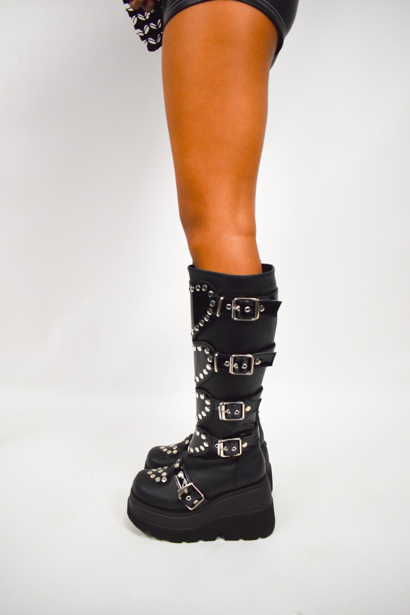 Demonia 4 Hearts Platform Boot