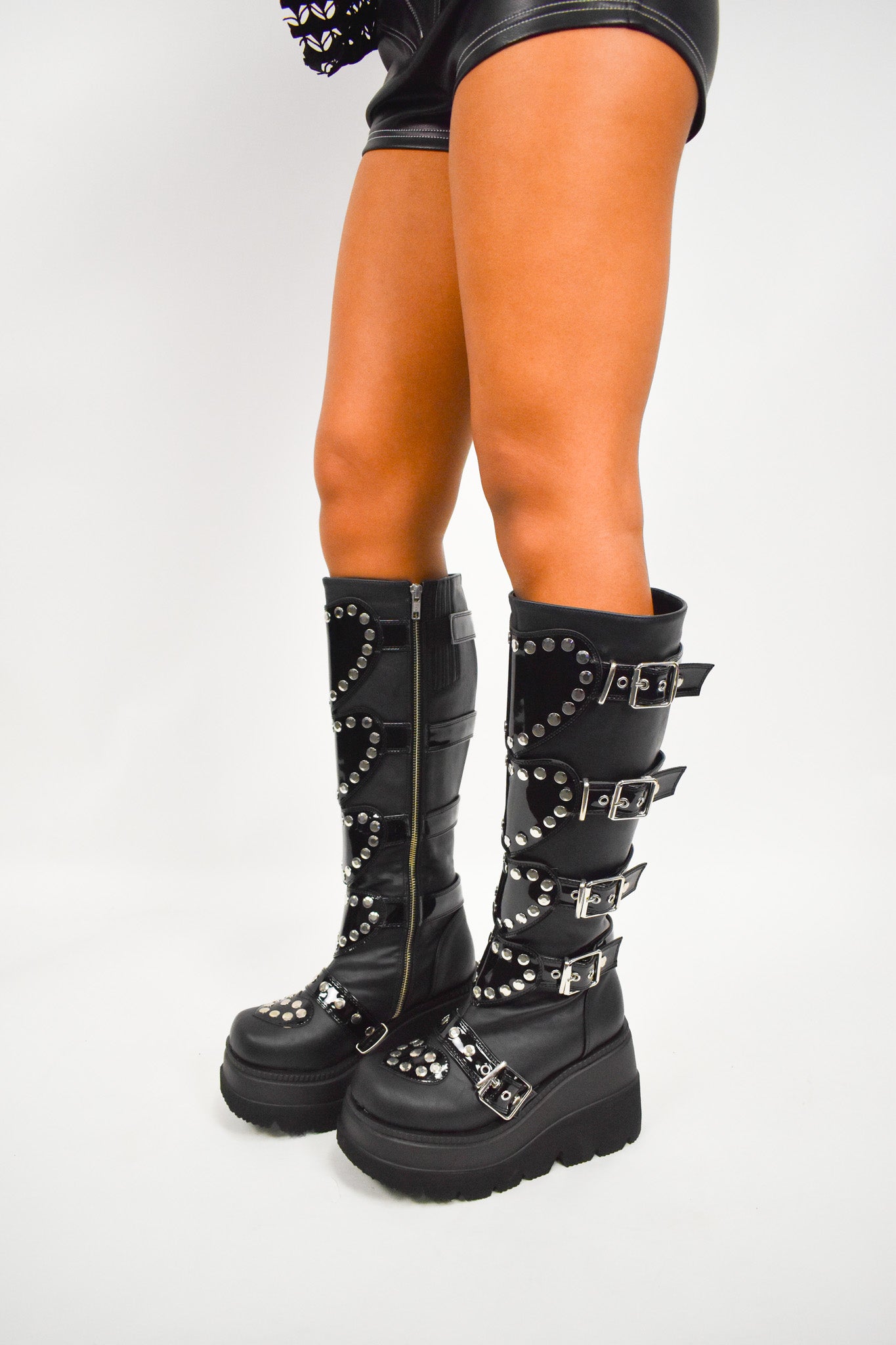 Demonia 4 Hearts Platform Boot