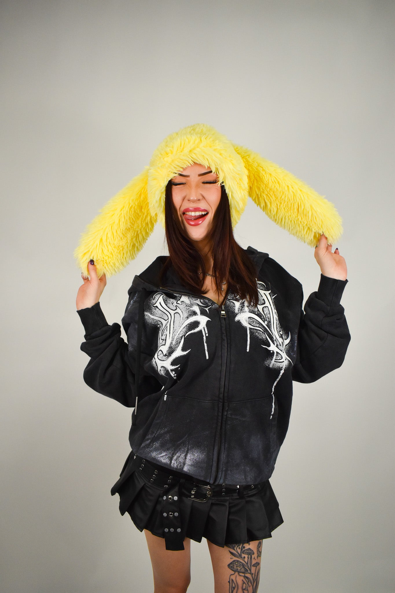 Fuzzy Bunny Hat Yellow