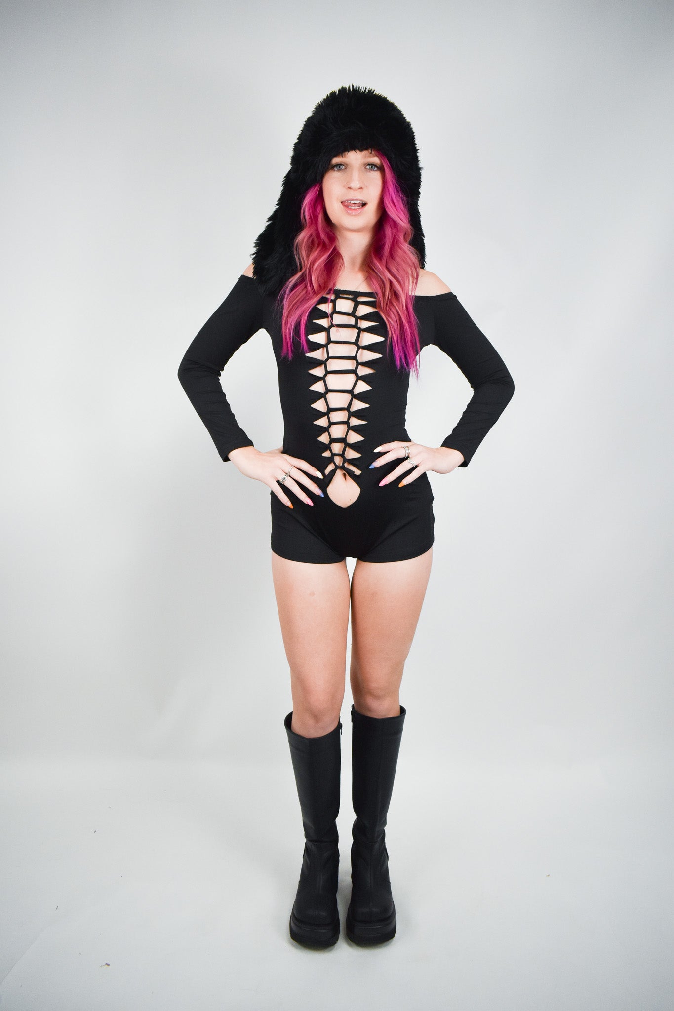 Mysterious Slit Romper