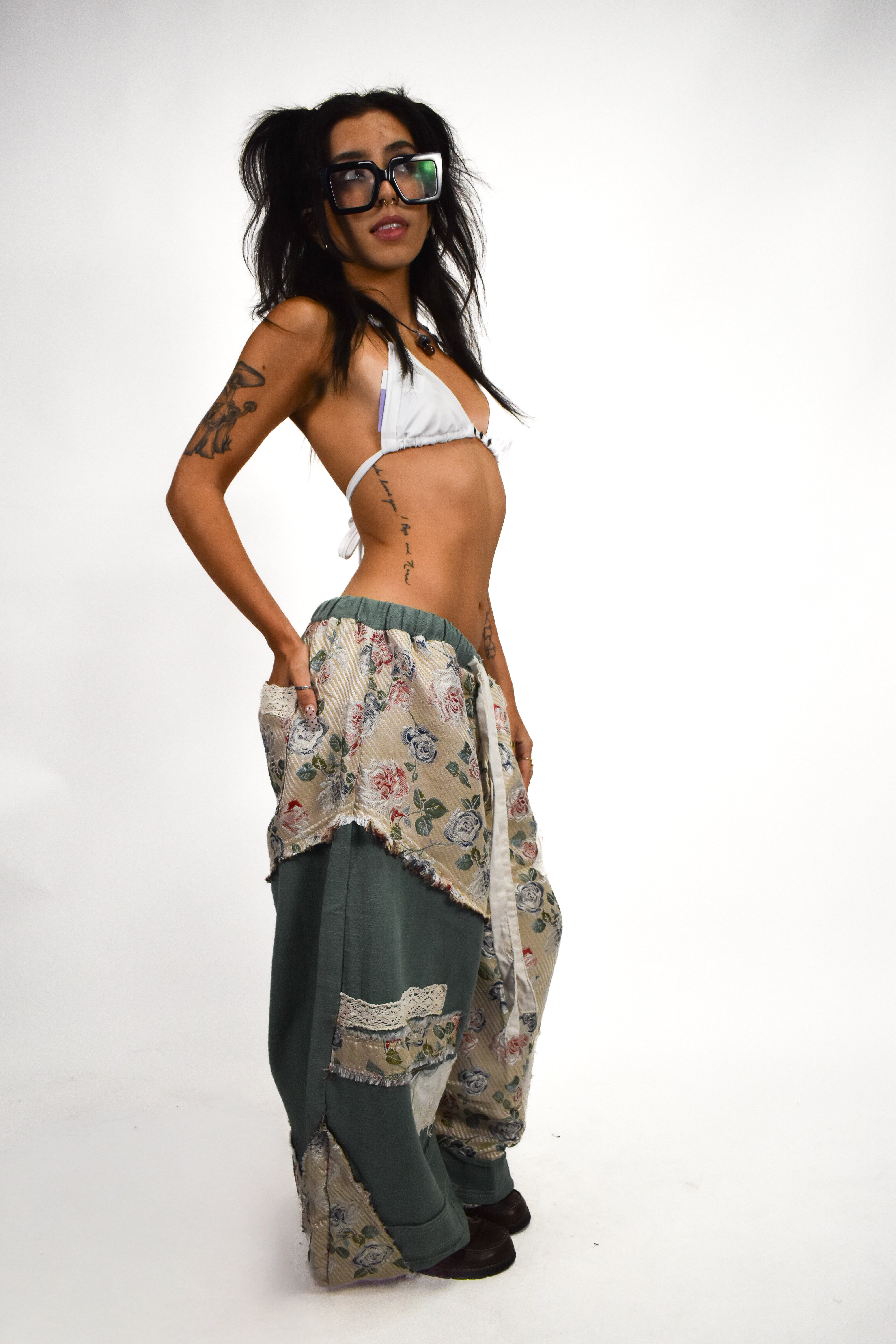 Seafoam Patchwork Flow Pants – Rave Camp