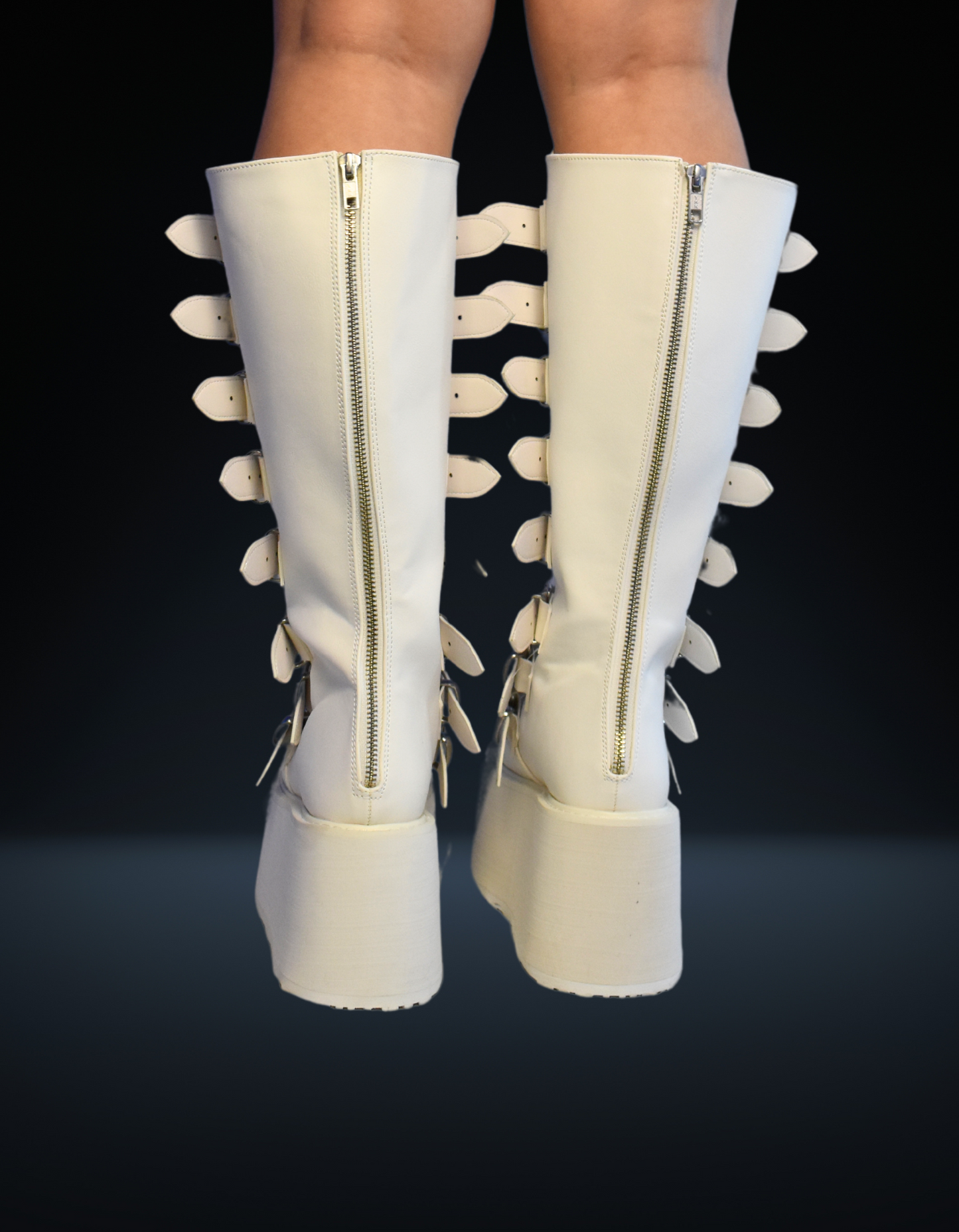 Demonia Baddie White Platform