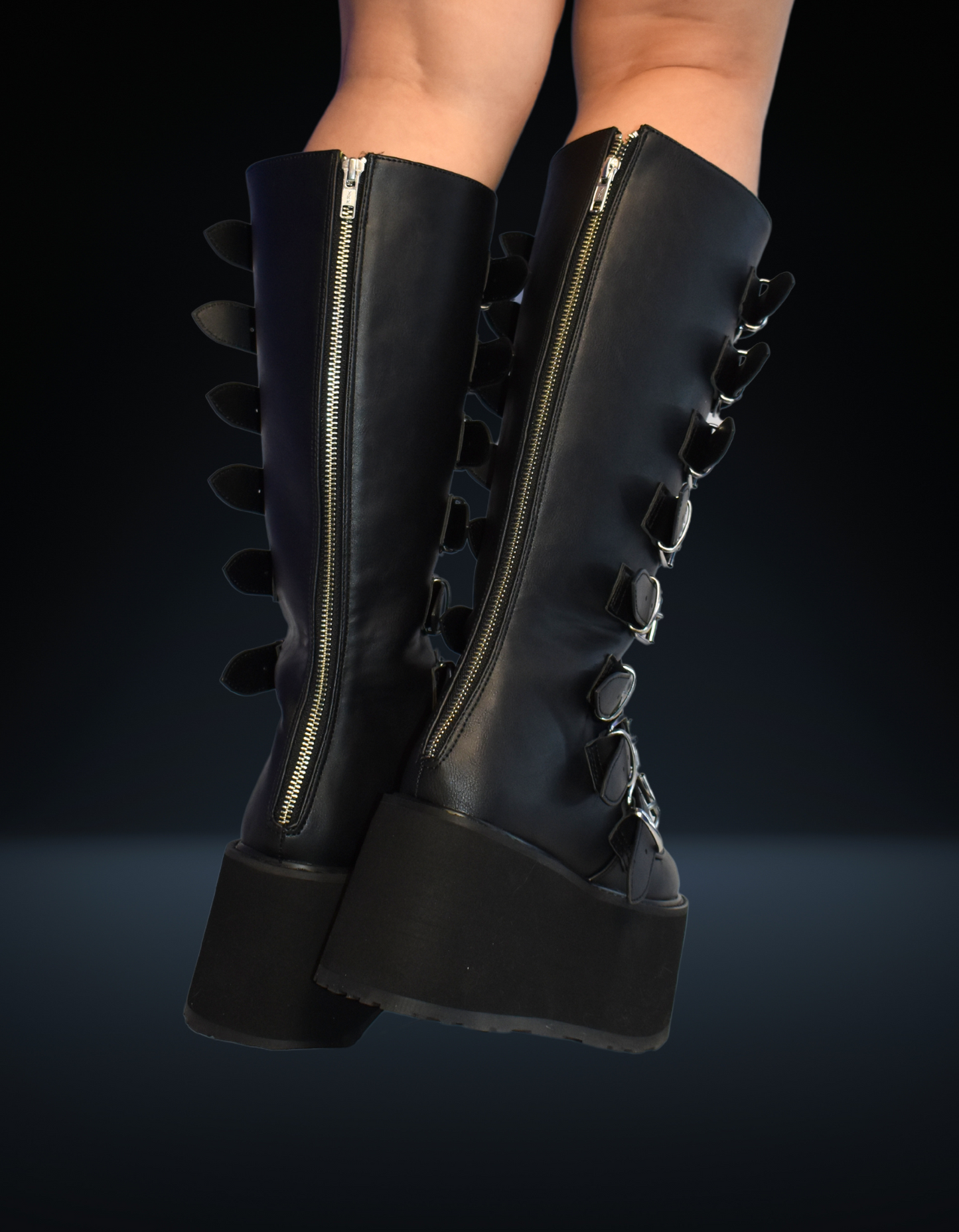 Demonia Baddie Black Platform