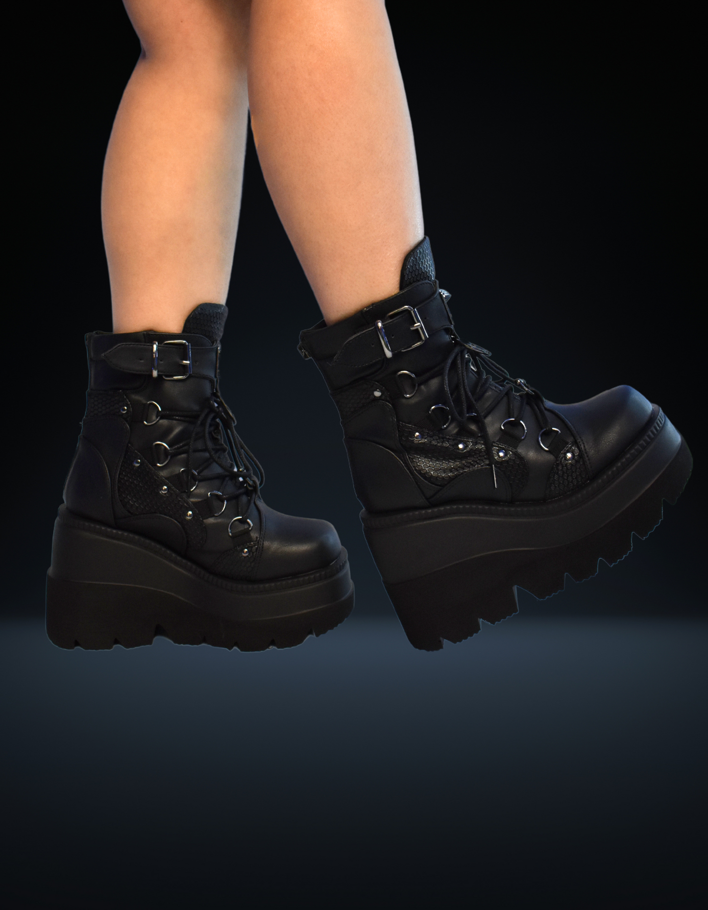 Demonia Black Shakers Platform