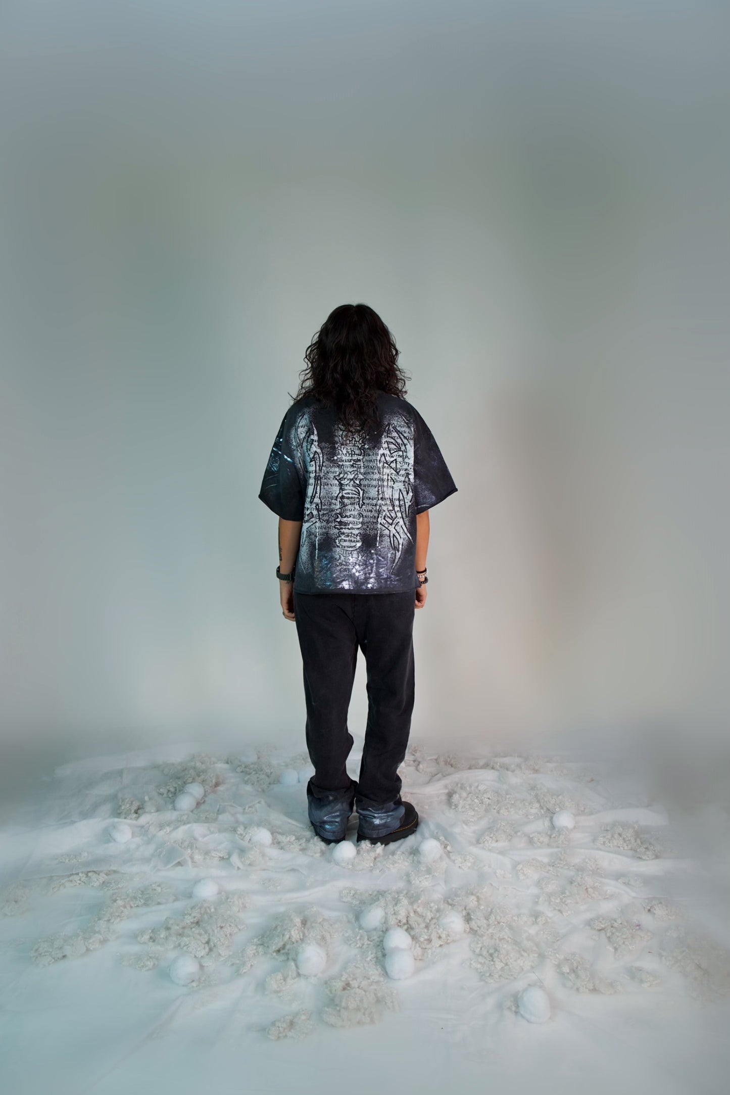 Y2K White Flame Jogger Pants