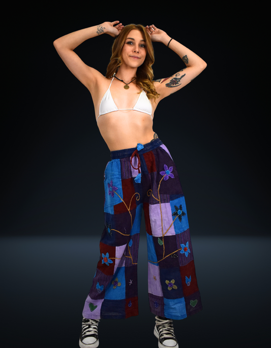 Purple Artwork Flow Pants