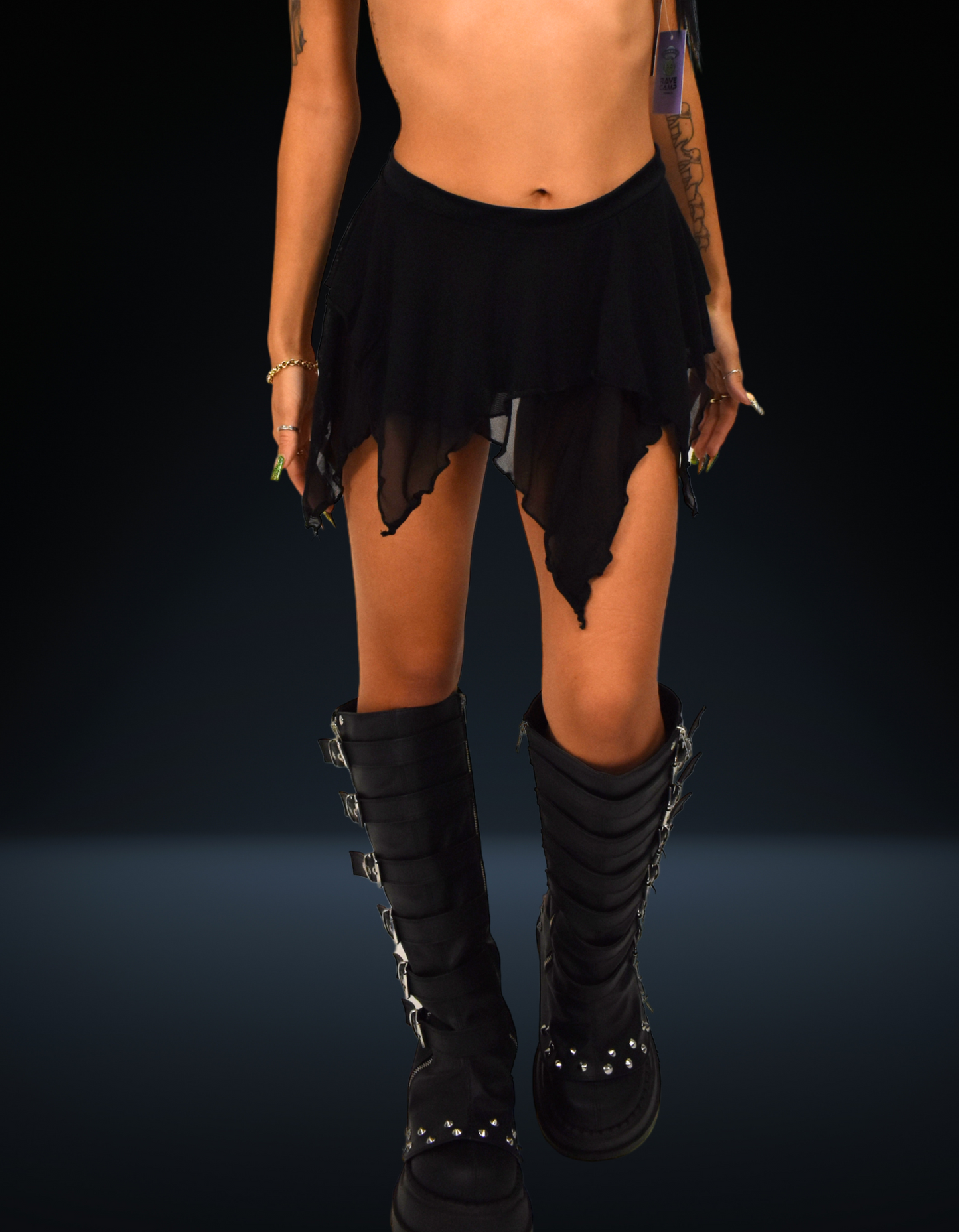 Black Flow Skirt