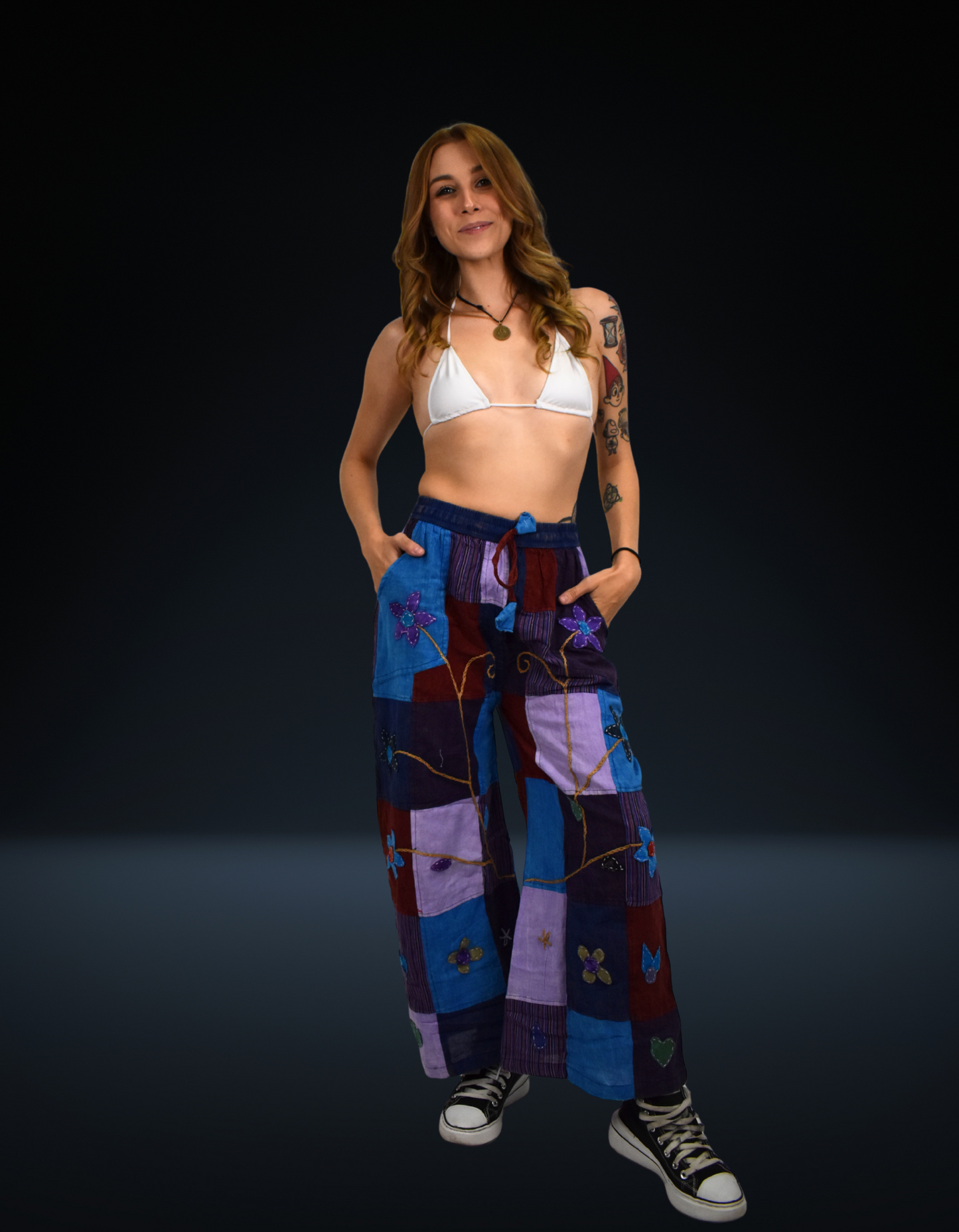 Purple Artwork Flow Pants