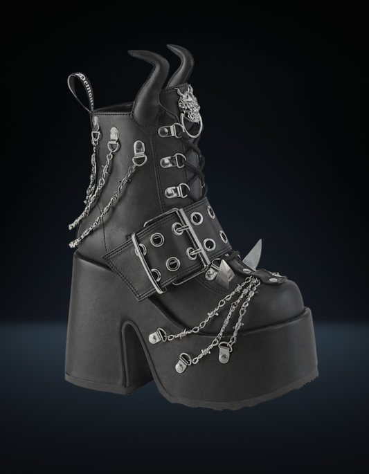 Demonia Black Horn Platform