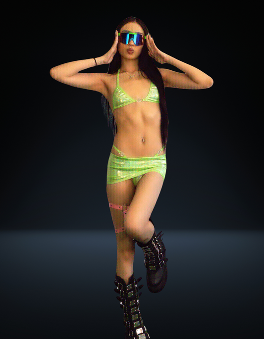 Green Shimmer Skirt