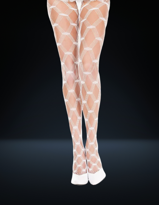 Five Diamond White Fishnet