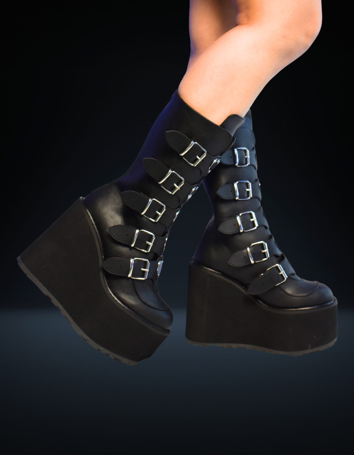 Demonia Heart Black Platform