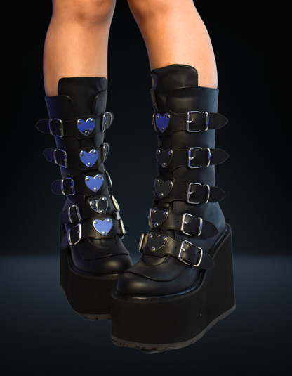 Demonia Heart Black Platform