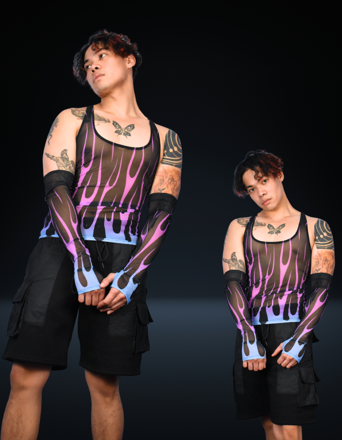 Firestarter Purple Male Tank Top w/ Gloves