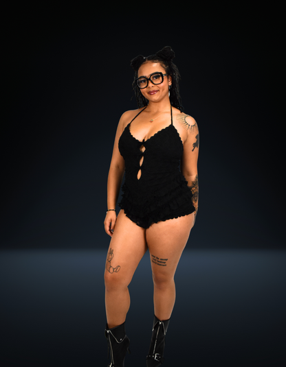 Ribbon Ruffle Romper