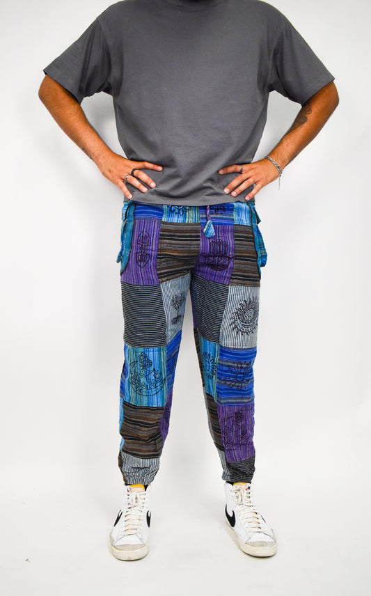 Blue and Purp Sun Flow Pants