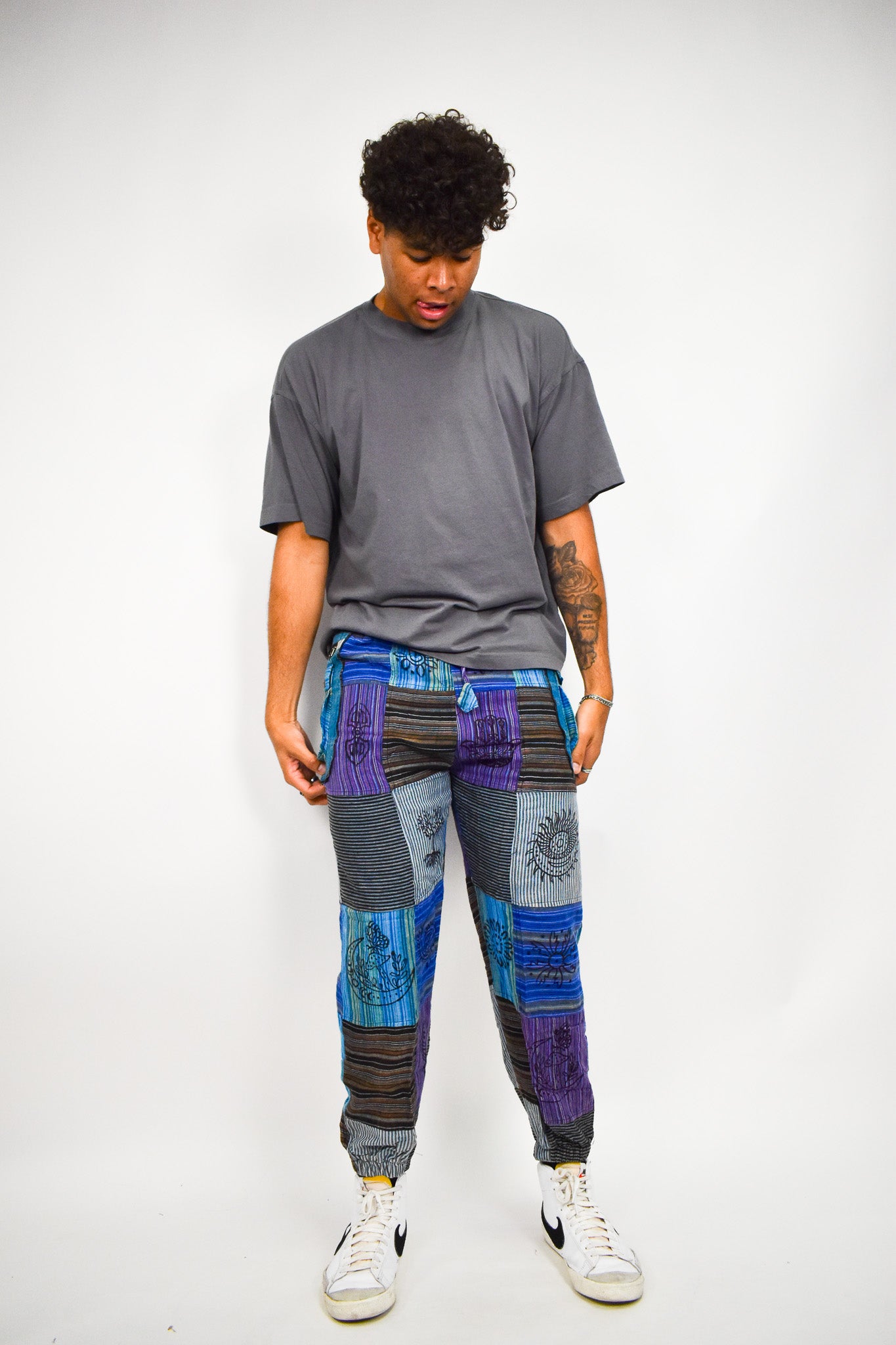 Blue and Purp Sun Flow Pants