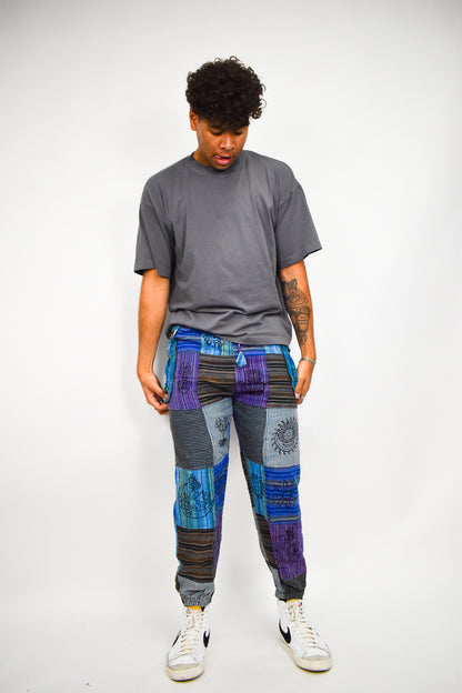 Blue and Purp Sun Flow Pants