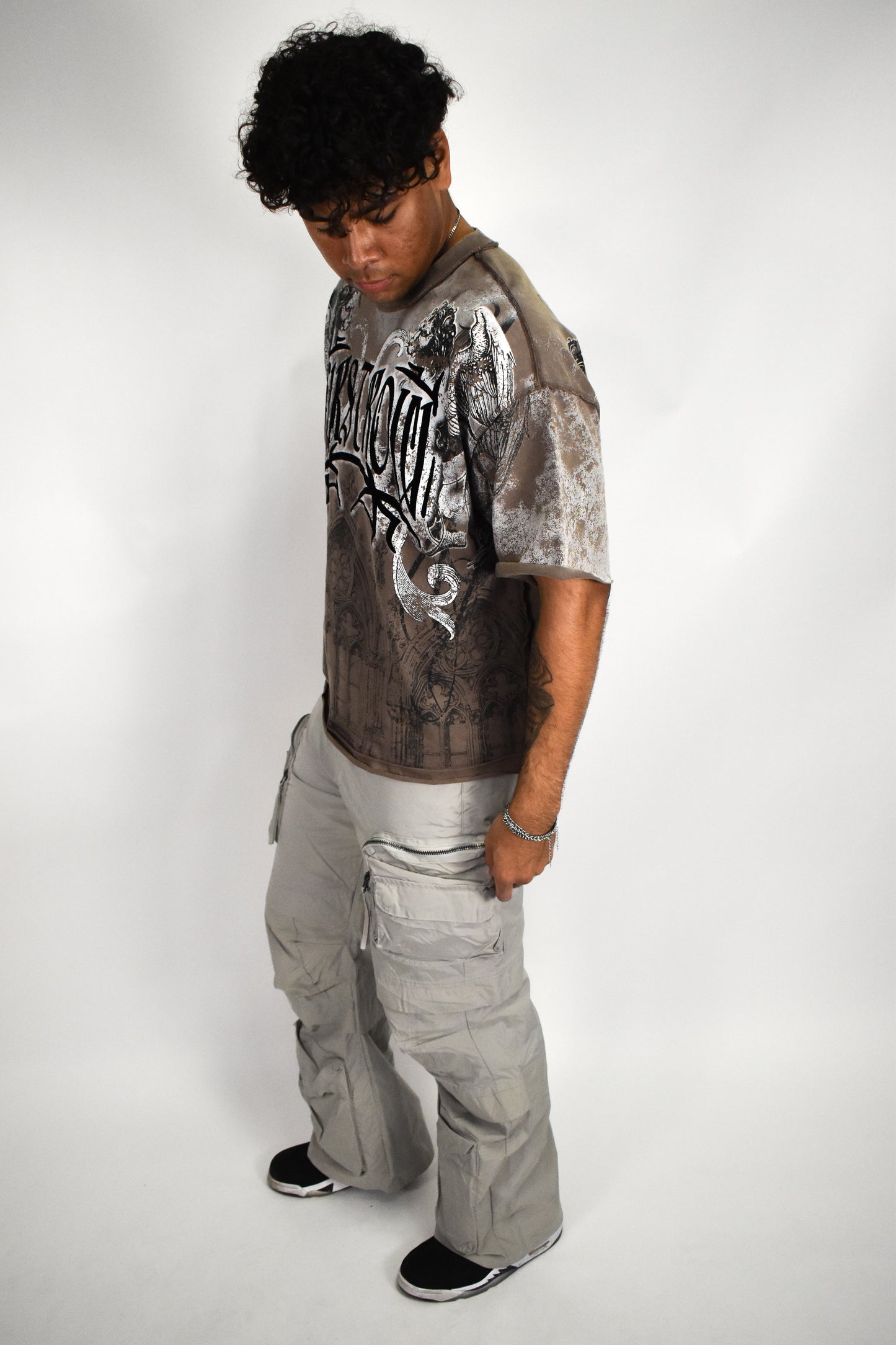 Multi Gray Cargo Pants