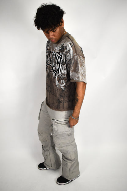 Multi Gray Cargo Pants