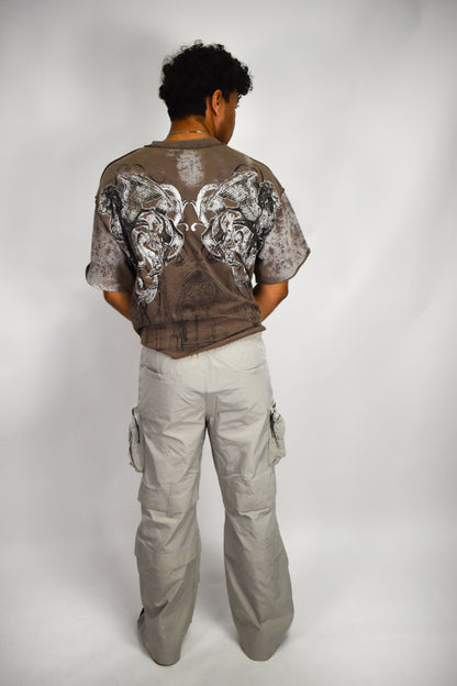 Multi Gray Cargo Pants