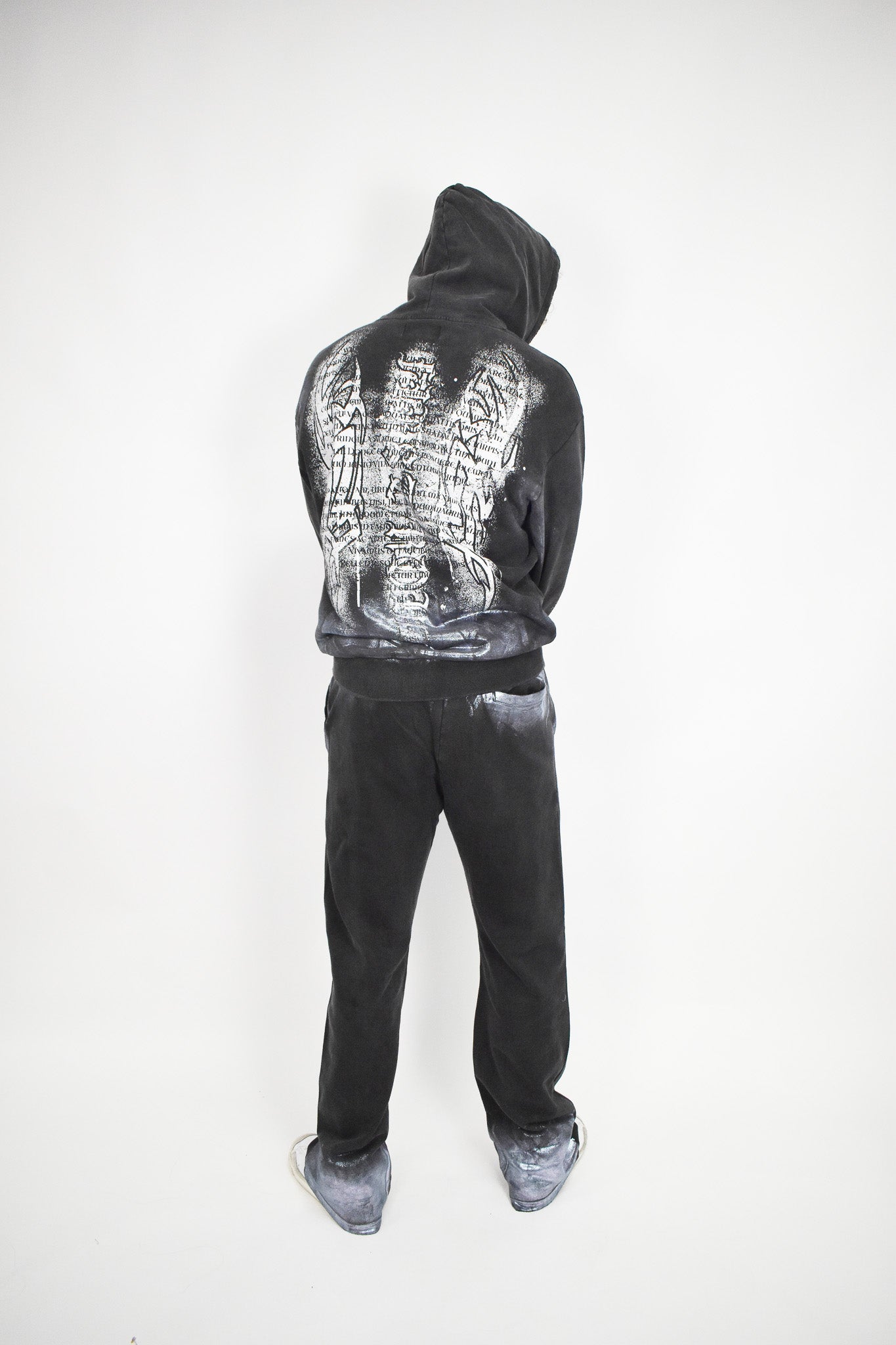 Y2K White Flame Zip Up Hoodie