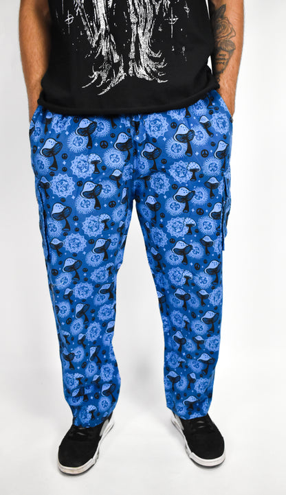 Blue Flying Mushroom Flow Pants