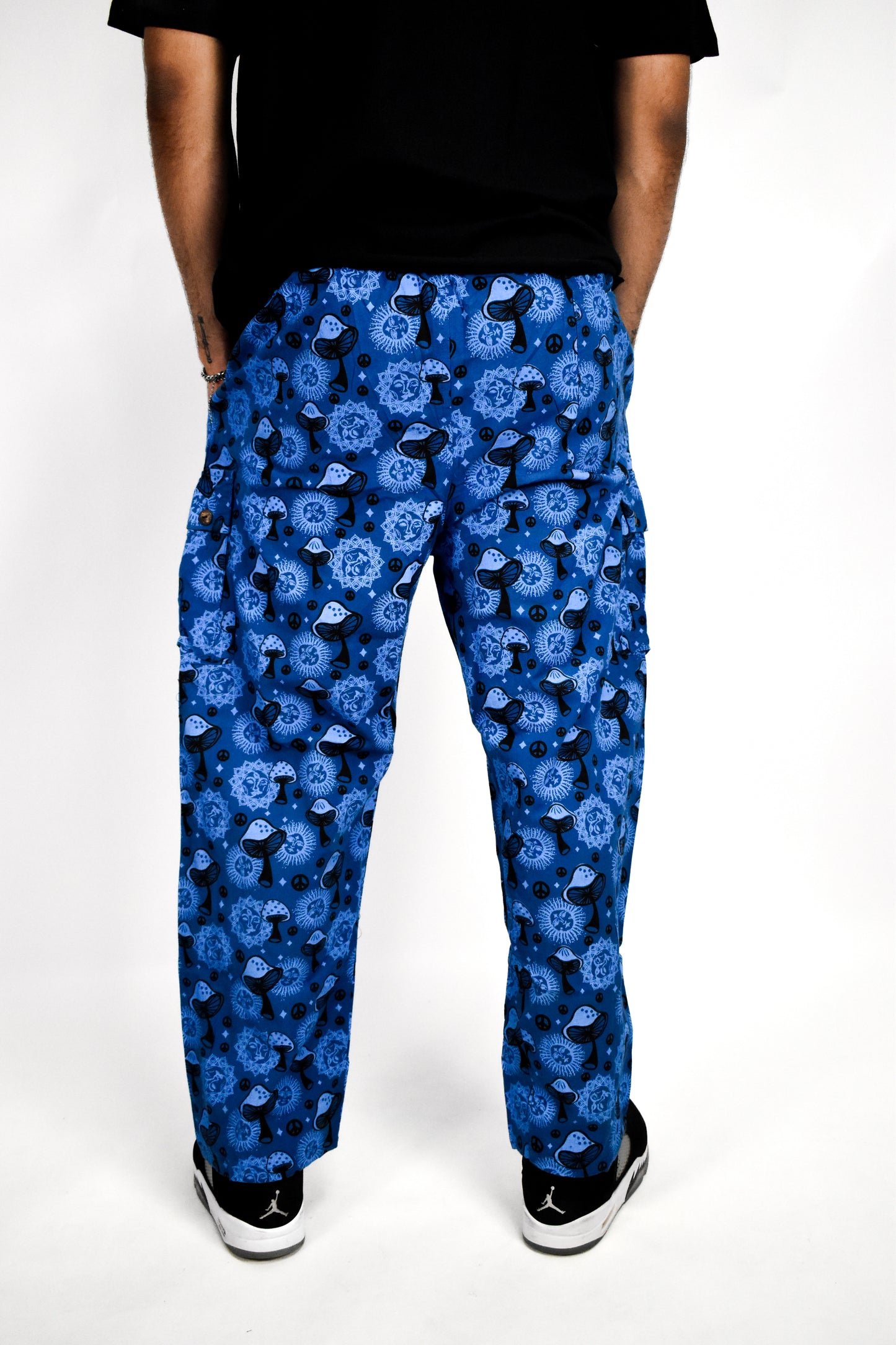 Blue Flying Mushroom Flow Pants
