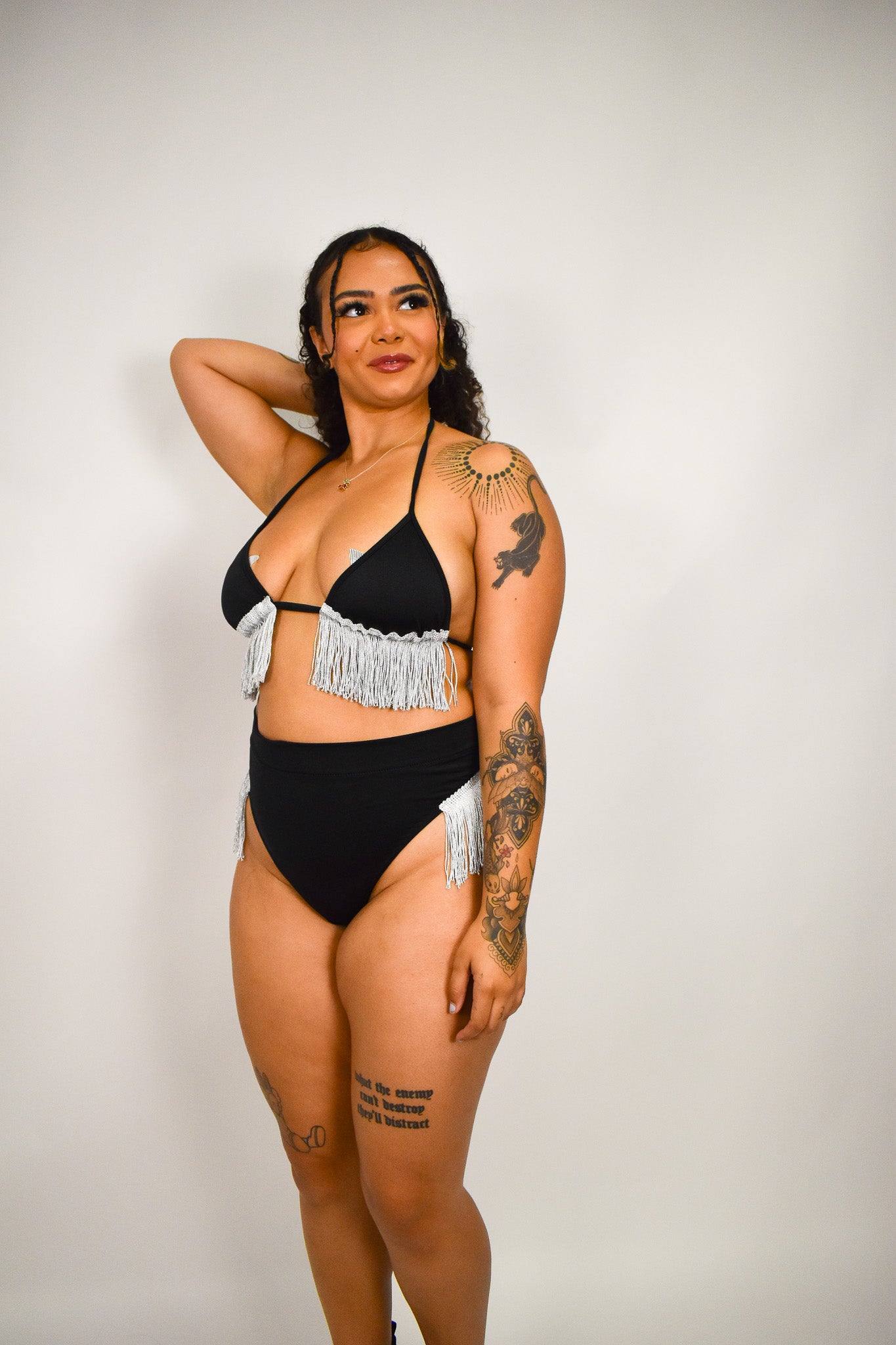 Silver Fringe Set