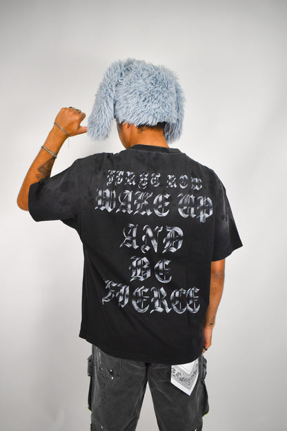 Fuzzy Bunny Hat Gray/Blue