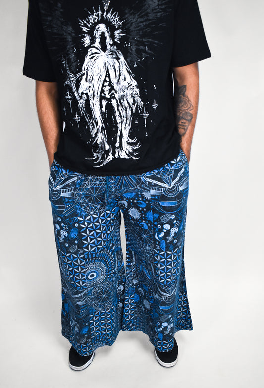 Spirit Geo Blue Palazzo Flow Pants